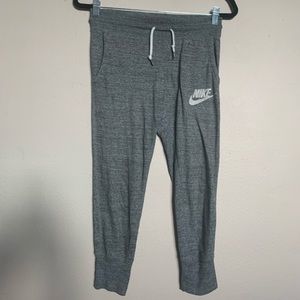Nike gray quarter cut sweat pants brand new